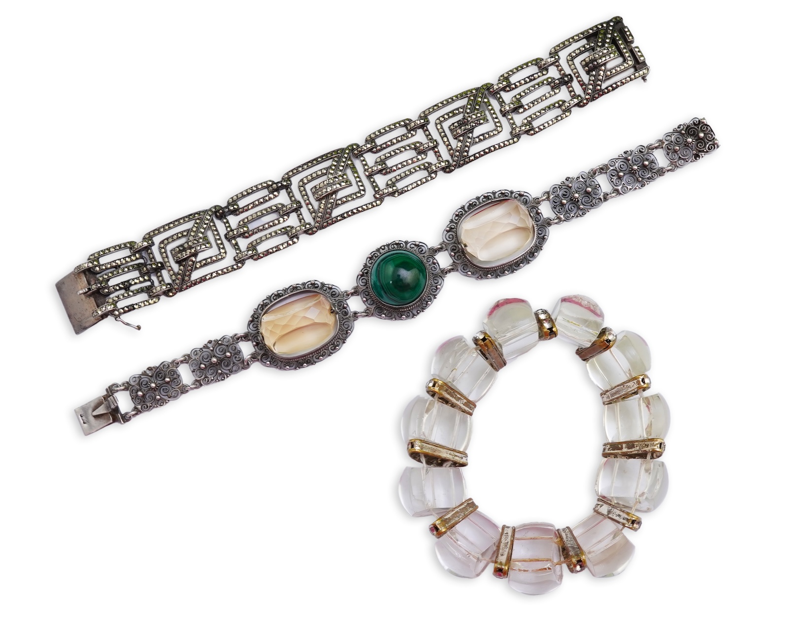 A group of three bracelets